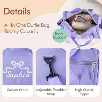 Personalized Waterproof Toddler Dance Bag for Girls