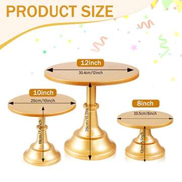Elegant Gold Cake Stand Set for All Occasions
