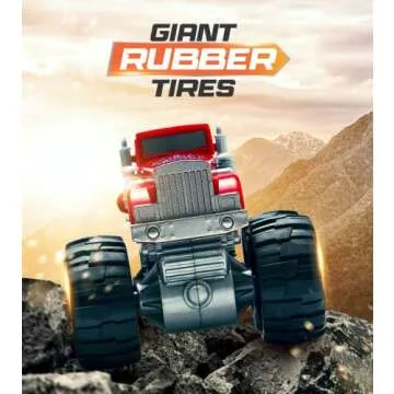 Team Power Monster Trucks Toys for Boys and Girls, 4-Wheel Drive Friction Powered 6-Pack Push and Go Toy Cars with Giant Wheels, 360° Crazy Stunts, Age 3, 4-7 and Above [Amazon Exclusive] (6 Pack)