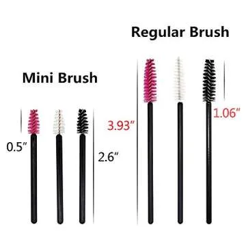 400 Pack Mascara Wands Mini Disposable Eyelash Brushes for Extensions Eye Lash Wand Brow Brush Makeu...