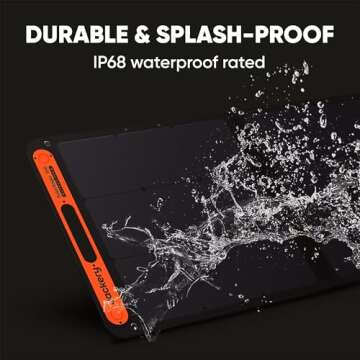 Jackery SolarSaga 100W Bifacial Portable Solar Panel for Explorer 240/300/500/1000/1500 Power Stations, Foldable Solar Cell Solar Charger with USB Outputs for Phones, Rooftops, Outdoor Camping and RVs