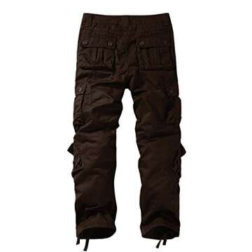 Match Men's Wild Cargo Pants(Brown,30)