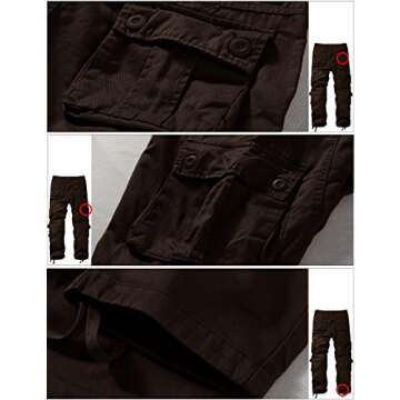 Match Men's Wild Cargo Pants(Brown,30)