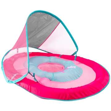 SwimWays Baby Spring Float Sun Canopy, Pink Mermaid Unicorn