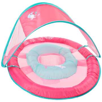 SwimWays Baby Spring Float Sun Canopy, Pink Mermaid Unicorn