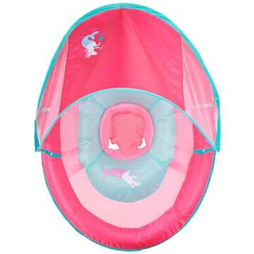 SwimWays Baby Spring Float Sun Canopy, Pink Mermaid Unicorn
