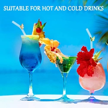 Reusable Glass Straws with Butterfly Design Eco-Friendly