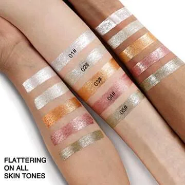 Lucoss Glitter Liquid Eyeliner Eye Shadow Makeup Kit Long Lasting Waterproof Sparkling Eyeshadow Metallic Eyeliner Liquid Eye Glitter Makeup