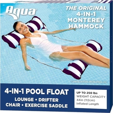 Aqua 4-in-1 Monterey Hammock Pool Float for Summer Fun