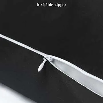 NTBAY Zippered Satin Pillow Cases for Hair and Skin, Luxury King Hidden Zipper Pillowcases Set of 2, 20x36 Inches, Black