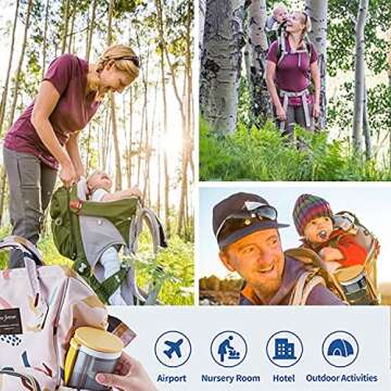 TechoEcho Travel Baby Bottle Brush Set with Extendable Liquid Silicone Bottle Brush，Nipple Brush，Built-in Bottle Drying Rack，Straw Cleaner Brush，Baby Bottle Soap Dispenser，Bottle Warmer (Yellow)