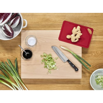 WÜSTHOF Gourmet 7" Hollow Edge Santoku Knife,Black