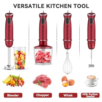 Powerful 1000W 5-in-1 Immersion Blender for All Cooking Needs