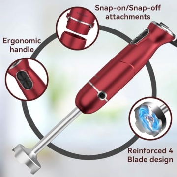 Powerful 1000W 5-in-1 Immersion Blender for All Cooking Needs