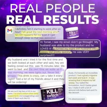 Magnesium Hot Chocolate Killswitch Nootropics Brain & Sleep Support Supplement - Calming Magnesium P...