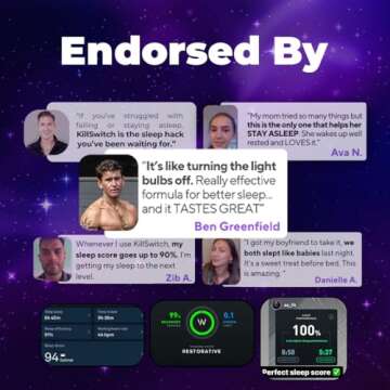 Magnesium Hot Chocolate Killswitch Nootropics Brain & Sleep Support Supplement - Calming Magnesium Powder Promotes Restful Nights & Productive Days - Real Cacao, Sugar-Free, Made in USA