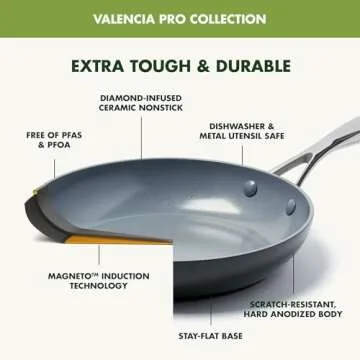 GreenPan Valencia Pro 12" Skillet Non-Toxic Ceramic Frying Pan