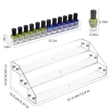 Umirokin Acrylic Nail Polish Rack - 3 Tier Organizer