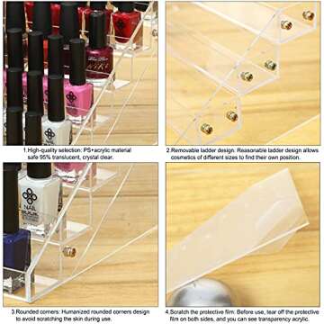 Umirokin Acrylic Nail Polish Rack - 3 Tier Organizer