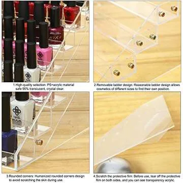 Umirokin Acrylic Nail Polish Rack - 3 Tier Organizer