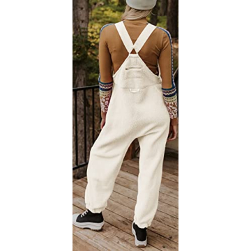 Ebifin Women's Warm Fleece Overalls for Winter Comfort