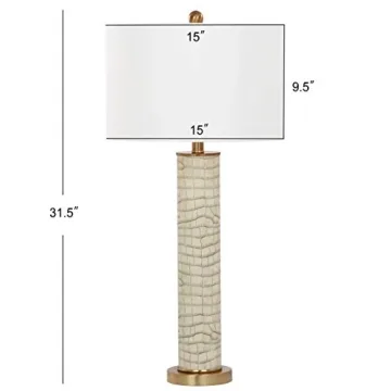 Elegant Safavieh Faux Alligator Lamps - Set of 2