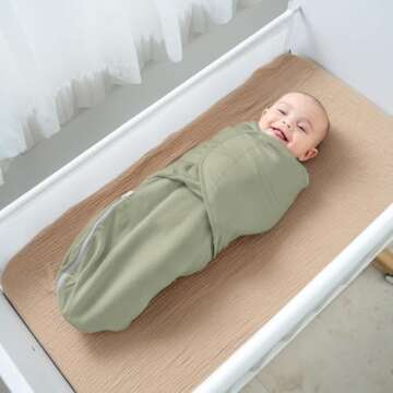 Comfy Cubs Easy Swaddle Blanket, 3 Pack - 100% Cotton Newborn Wrap, Small for 0-3 Months Infants, wi...