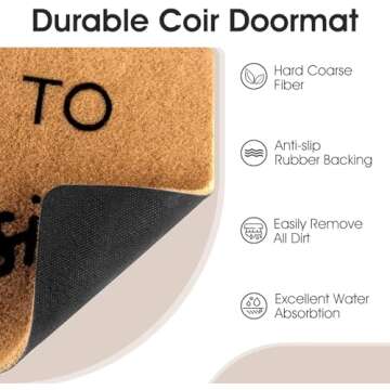 Dripykiaa Welcome Door Mat for Front Door 30'' x 17'' Front Door Mat with Anti-Slip Backing Indoor & Outdoor Use, Coir Door Mat for Outdoor Entrance, Easy Cleaning,Perfect Home Decor