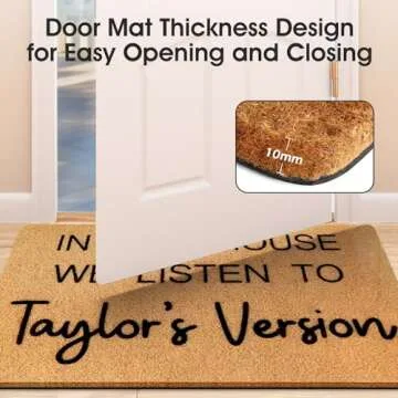 Dripykiaa Welcome Door Mat for Front Door 30'' x 17'' Front Door Mat with Anti-Slip Backing Indoor & Outdoor Use, Coir Door Mat for Outdoor Entrance, Easy Cleaning,Perfect Home Decor