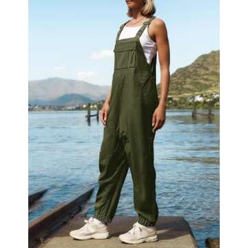 ZESICA Women's Casual Overalls Jumpsuit with Pockets