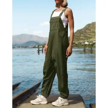 ZESICA Women's Casual Overalls Jumpsuit with Pockets