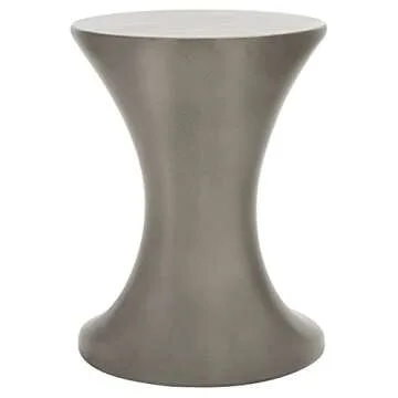 SAFAVIEH Outdoor Collection Kavita Modern Dark Grey Concrete Accent Table (Fully Assembled)