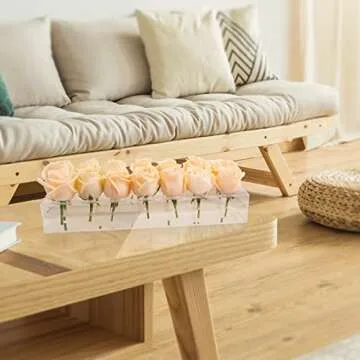 LOYWREE Rectangular Acrylic Flower Vase for Home Decor