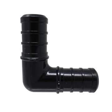 (30) 1/2" Black Poly Alloy PEX Fittings 10 pcs Each: Elbow, Coupler, Tee for Crimp/Cinch/Pinch - PEX GUY
