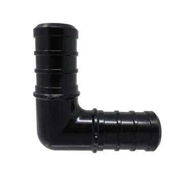 (30) 1/2" Black Poly Alloy PEX Fittings 10 pcs Each: Elbow, Coupler, Tee for Crimp/Cinch/Pinch - PEX GUY