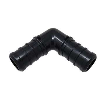 (30) 1/2" Black Poly Alloy PEX Fittings 10 pcs Each: Elbow, Coupler, Tee for Crimp/Cinch/Pinch - PEX GUY