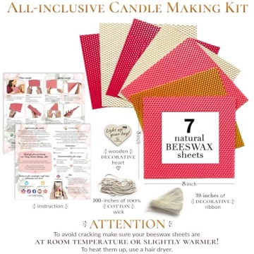 Beeswax Candle Making Kit for Family Crafting Fun