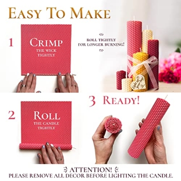 Beeswax Candle Making Kit for Family Crafting Fun