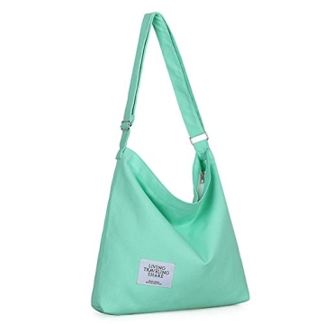 Covelin Women's Retro Large Size Canvas Shoulder Bag in Eton Blue