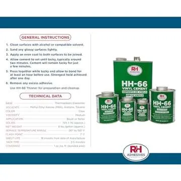 HH-66 Vinyl Cement - Strong Adhesive for Vinyl Repair