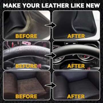 Black Leather Repair Kit for Furniture, Leather Seat Repair Kit for Cars, Easily Restore Car Interior, Sofa, Purse and Jacket, Restore Any Material with Super Easy Instructions