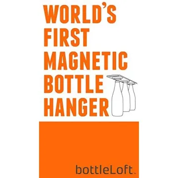 BottleLoft by the original Magnetic Bottle Hanger 2 Strip Pack (holds 6 bottles) by