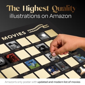 Explore 100 Top Movies with Stunning Scratch Off Poster