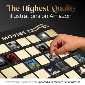 Explore 100 Top Movies with Stunning Scratch Off Poster