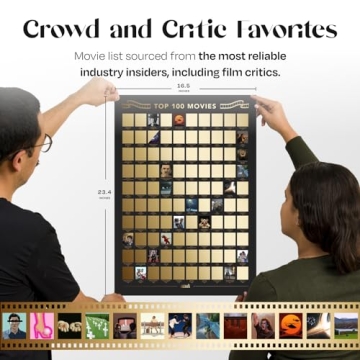 Explore 100 Top Movies with Stunning Scratch Off Poster