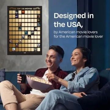 Explore 100 Top Movies with Stunning Scratch Off Poster