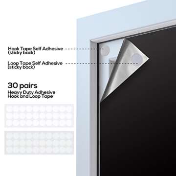 [2022 Upgraded] Portable Blackout Shades Travel Window Blackout Curtains, 100% Blackout Material Temporary Blackout Blinds for Baby Nursery, Bedroom, Dorm Room, or Travel Use