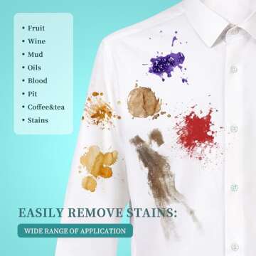 BFWood Laundry Stain Brush, Natural Soft Boar Bristle for Scrubbing Out Tough Stains on Delicate Fabrics, Knits, Cotton, Linens, No Damage (2PCS)