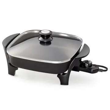 Presto 11 Inch Electric Skillet Nonstick Glass Lid
