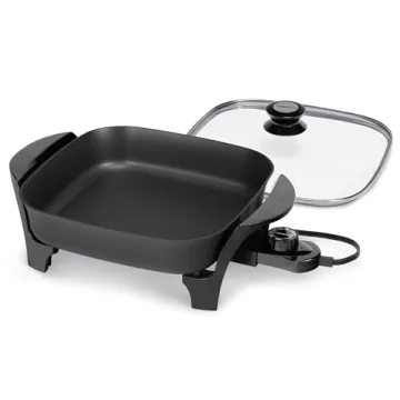 Presto 11 Inch Electric Skillet Nonstick Glass Lid